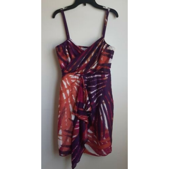 Women Missy BANANA REPUBLIC Cotton/Silk Strappy Mini Dress Size 0 - Picture 2 of 8